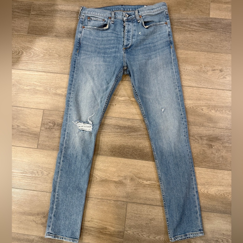 rag & bone Men's Light Blue Skinny Jeans